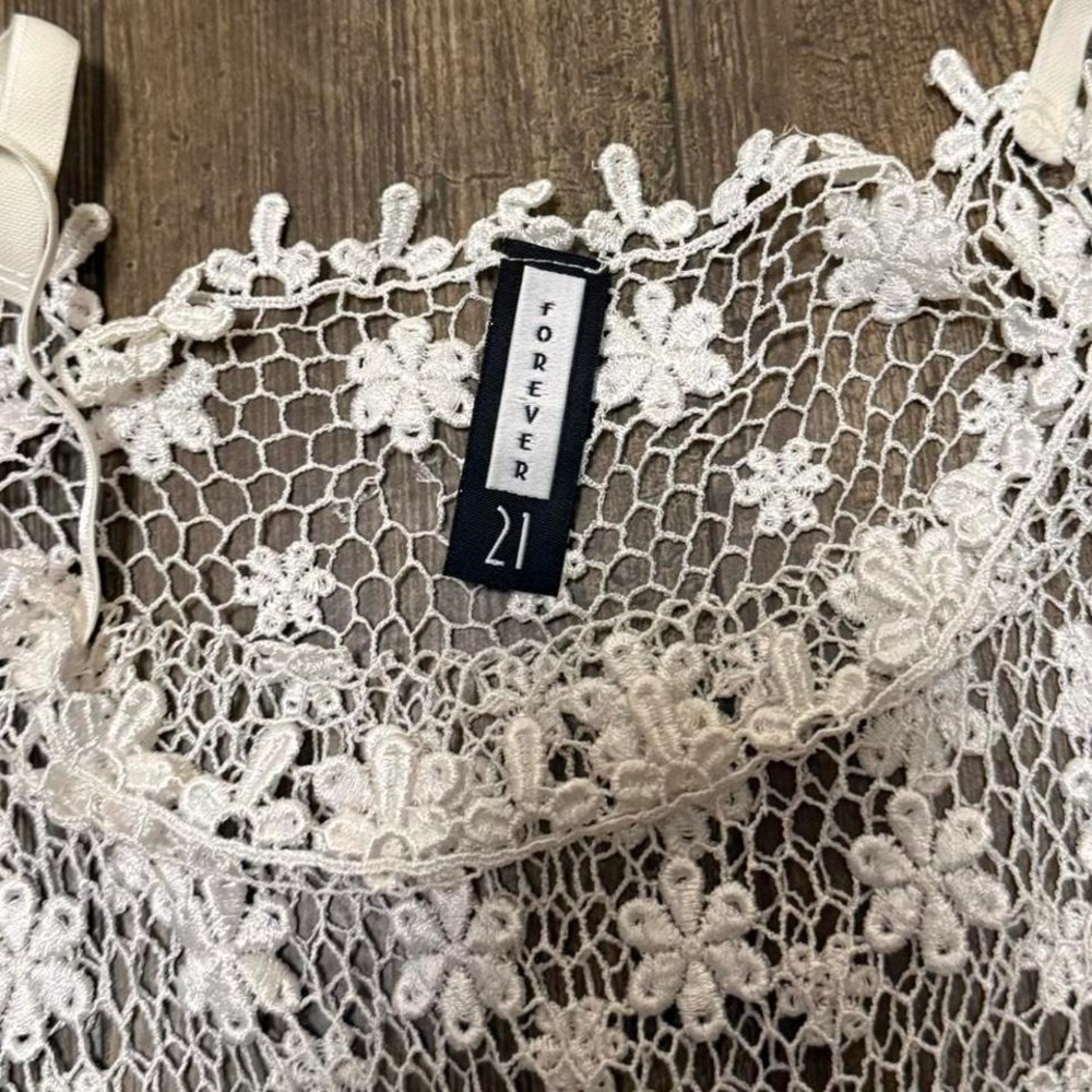 Y2K Forever 21 Lace Floral Festival Fairy Cottage Core Boho Soft Girl Feminine - Picture 5 of 8